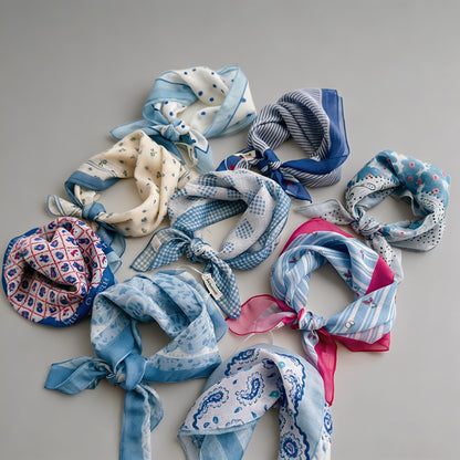 Vintage Soft Blue Floral Print - Shopdayla Wholesale - #8818
