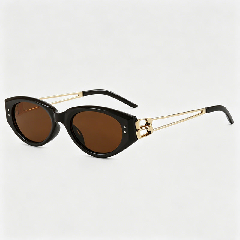 Retro Cat Eye Metal Temples Su - Shopdayla Wholesale - #7538