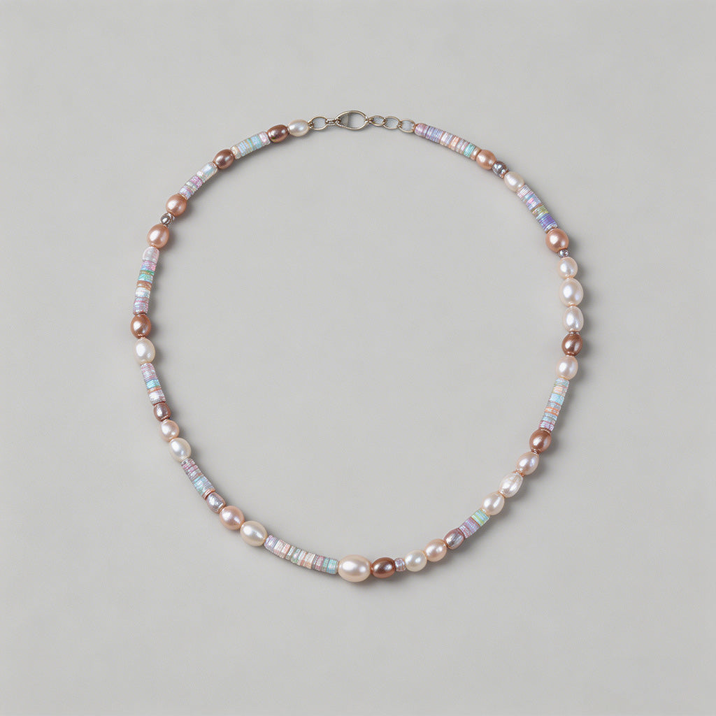Dainty Mixed Color Pearl & Iri - Shopdayla Wholesale - #5490