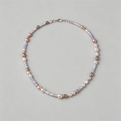 Dainty Mixed Color Pearl & Iri - Shopdayla Wholesale - #5490