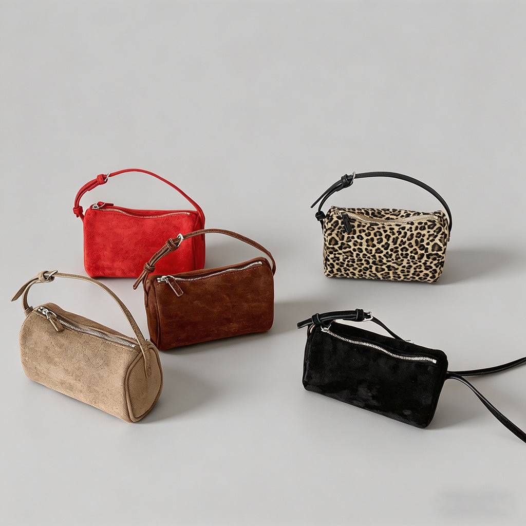 Vintage Suede Cylinder Mini Ha - Shopdayla Wholesale - #7010