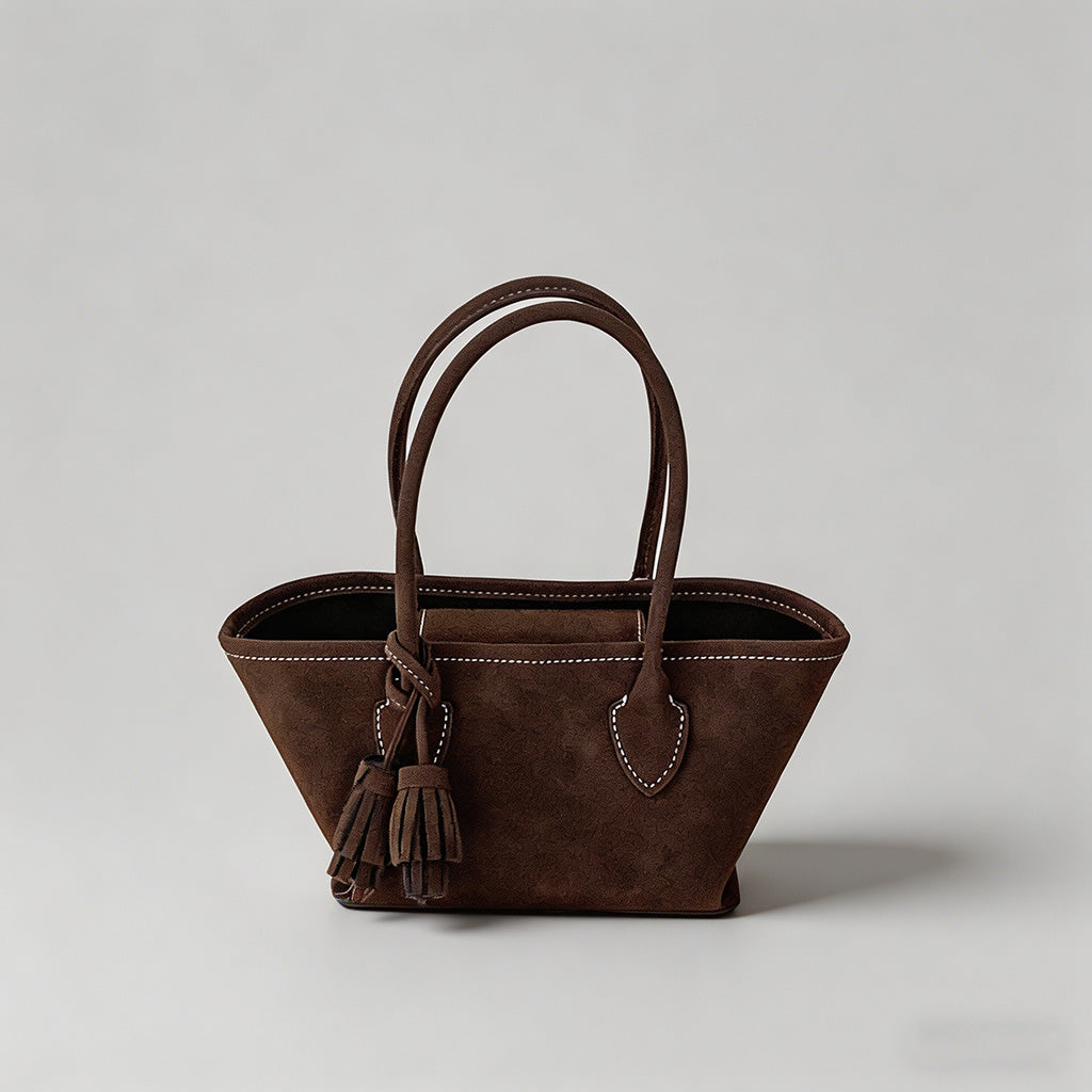 Vintage Suede Mini Tote Bag - Shopdayla Wholesale - #0978