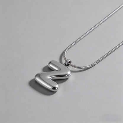 3D Bubble Letter Initial Neckl - Shopdayla Wholesale - #8674