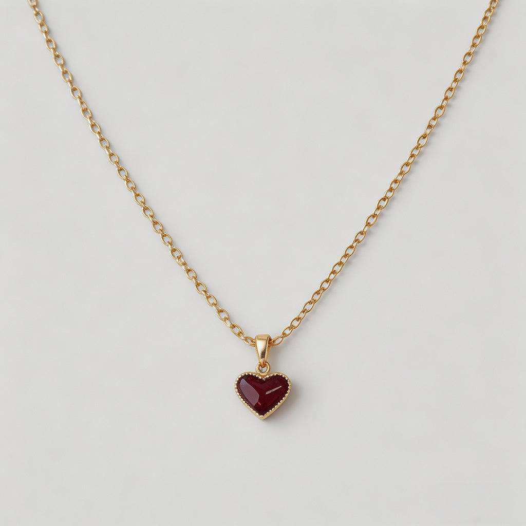 Reversible Heart Pendant Neckl - Shopdayla Wholesale - #1586