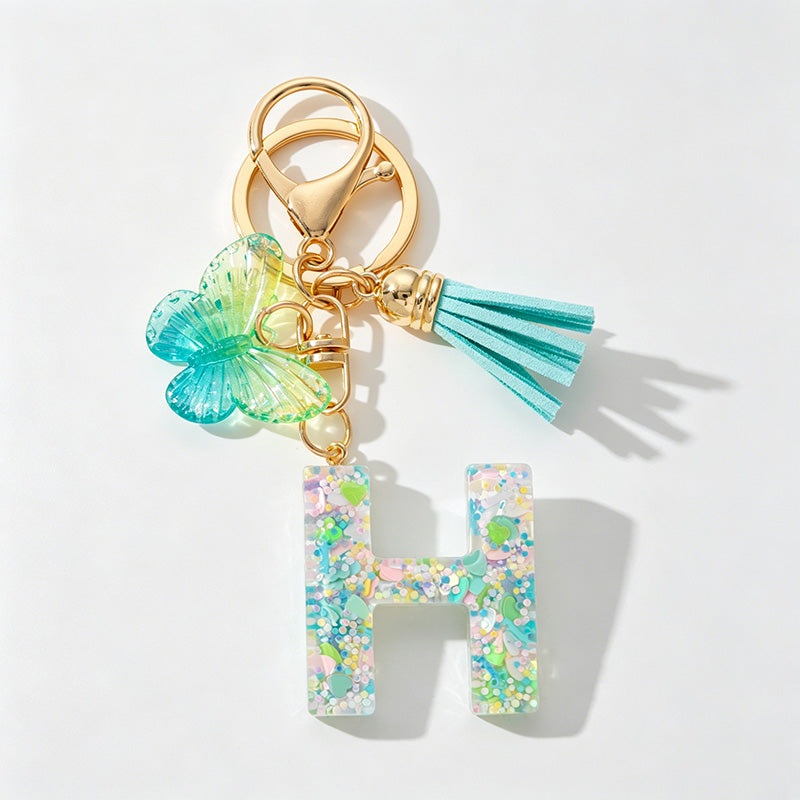 26 Letters Resin Butterfly Cha - Shopdayla Wholesale - #9106