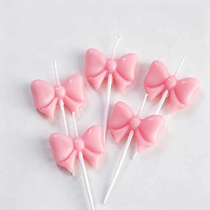 Bow Shaped Birthday Candles (5 - Shopdayla Wholesale - #8258