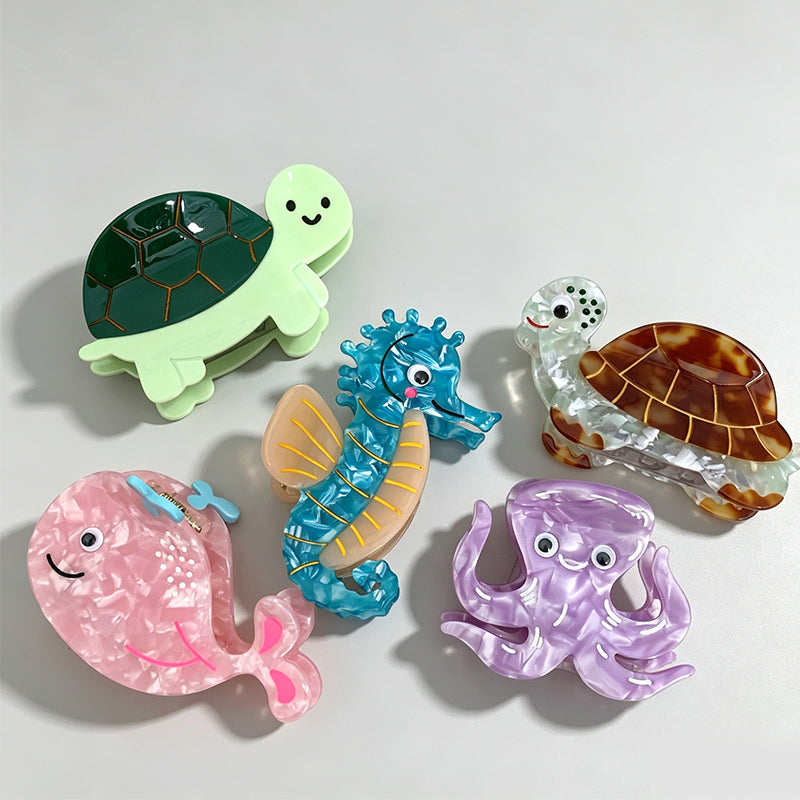 Lovely Ocean Animal Hair Claw - Shopdayla Wholesale - #6082