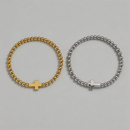 Cross Beaded Stretch Bracelet - Shopdayla Wholesale - #2962