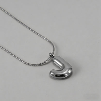 3D Bubble Letter Initial Neckl - Shopdayla Wholesale - #6978