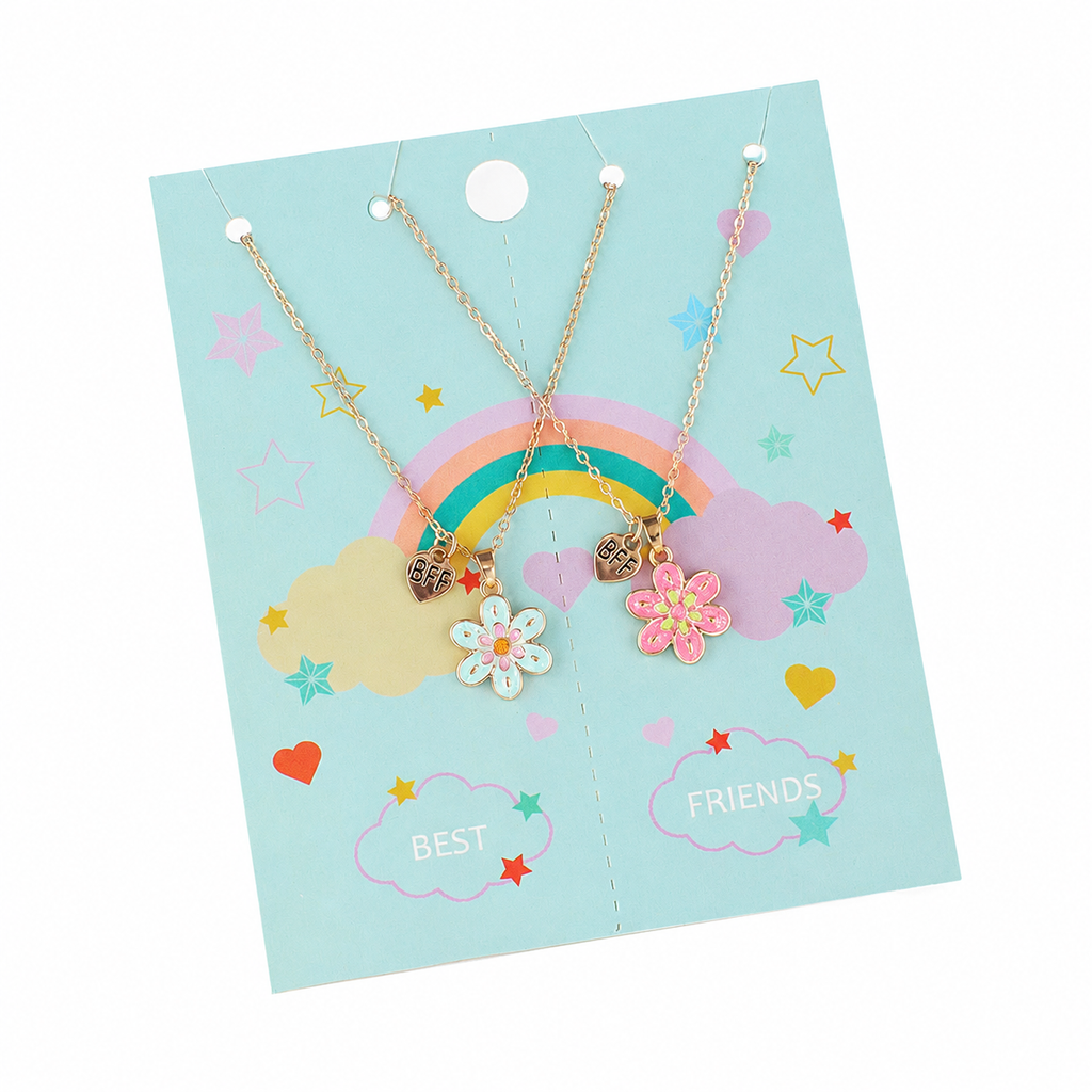 Flower Pendant BFF Friendship - Shopdayla Wholesale - #7330