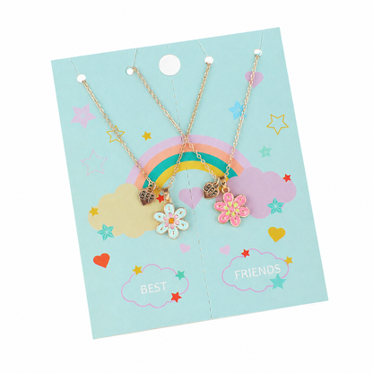 Flower Pendant BFF Friendship - Shopdayla Wholesale - #7330