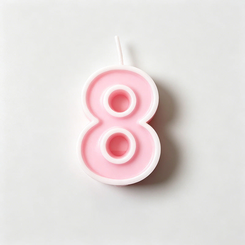 0-9 Pastel Candy-Colored Number Birthday Candles