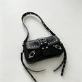 Studded Moto-Style Crossbody B - Shopdayla Wholesale - #2690