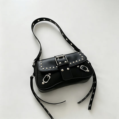 Studded Moto-Style Crossbody B - Shopdayla Wholesale - #2690