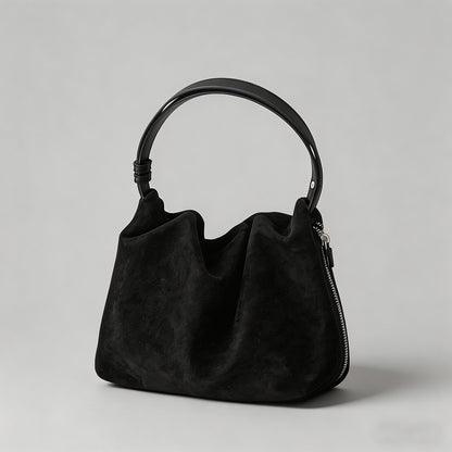 Faux Suede Ruched Hobo Shoulde - Shopdayla Wholesale - #1266