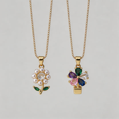Flower Pendant Necklace - Shopdayla Wholesale - #1170