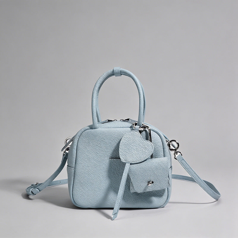 Boston-Style Mini Leather Bag - Shopdayla Wholesale - #6306