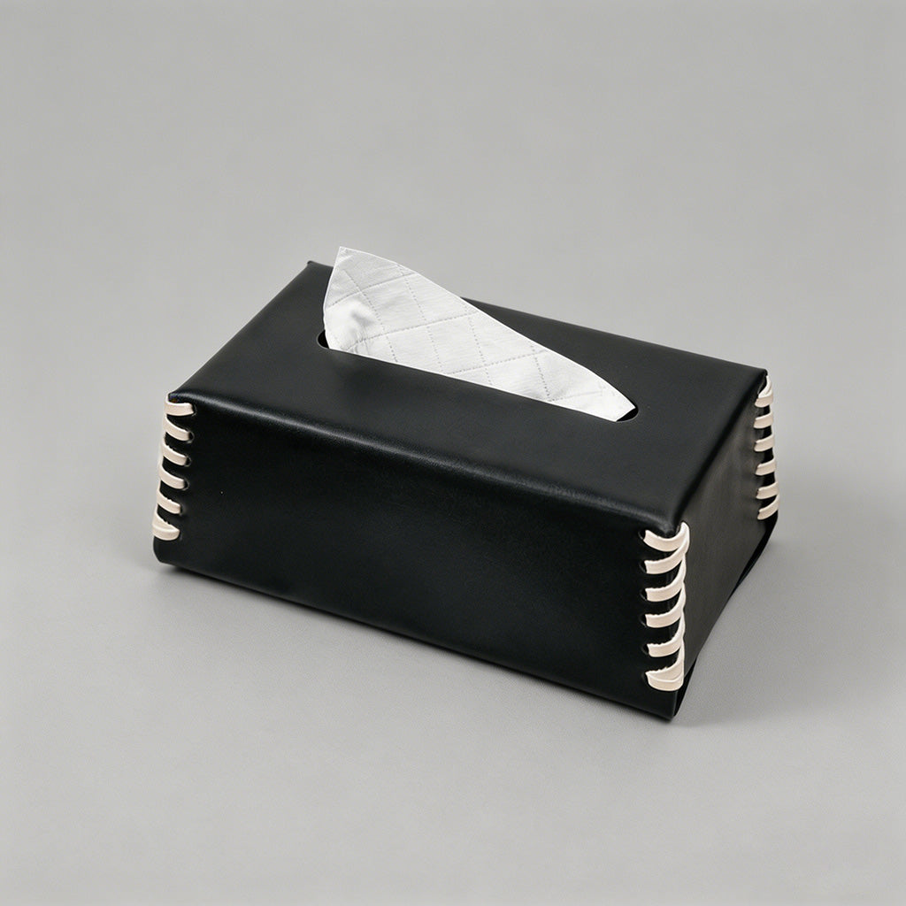 Leather Stitch Tissue Box Cove - Shopdayla Wholesale - #2130