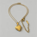 Engraved Heart Locket Necklace - Shopdayla Wholesale - #3618
