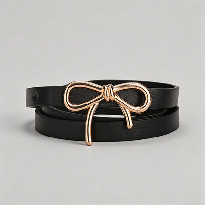 Bow Accent Skinny Belt - Shopdayla Wholesale - #6258