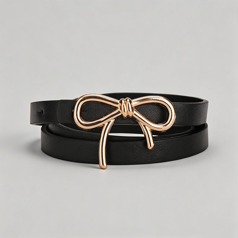 Bow Accent Skinny Belt - Shopdayla Wholesale - #4690