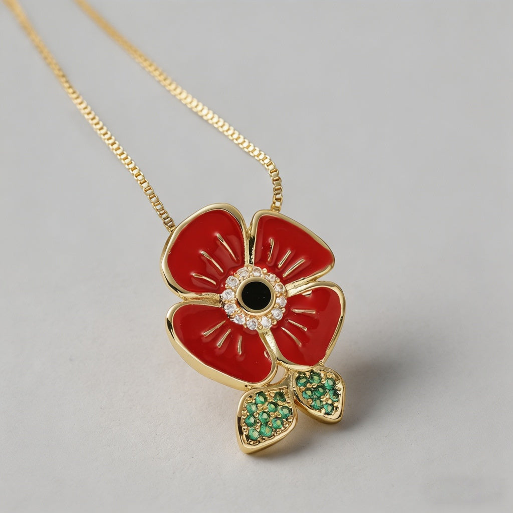 Charm Enamel & Pendant Necklac - Shopdayla Wholesale - #1010