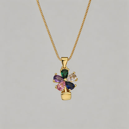 Flower Pendant Necklace - Shopdayla Wholesale - #3938