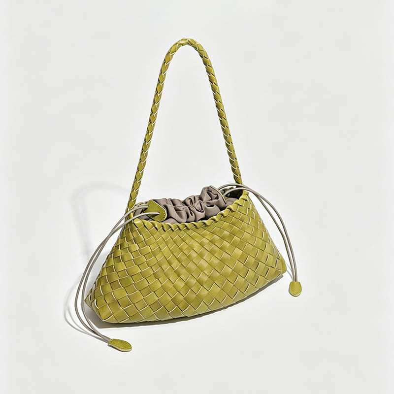 Hand‑Woven Drawstring Hobo Und - Shopdayla Wholesale - #5938