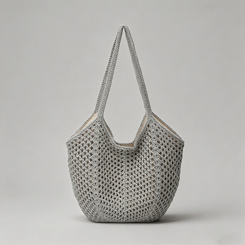 Open-Knit Straw Tote Bag - Shopdayla Wholesale - #9634