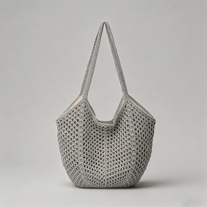 Open-Knit Straw Tote Bag - Shopdayla Wholesale - #2322