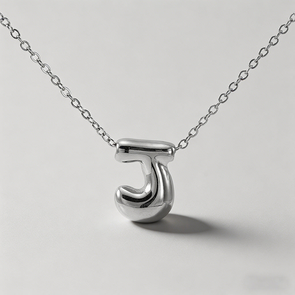 3D Bubble Letter Initial Neckl - Shopdayla Wholesale - #4162