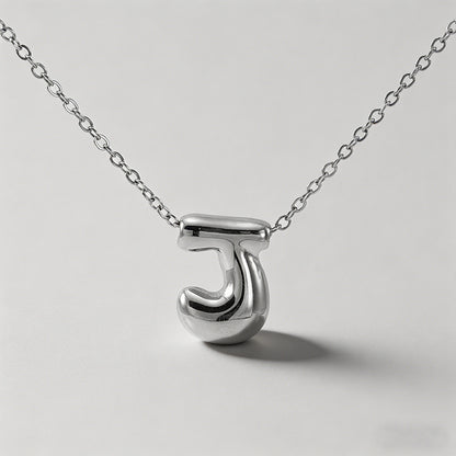 3D Bubble Letter Initial Neckl - Shopdayla Wholesale - #4162