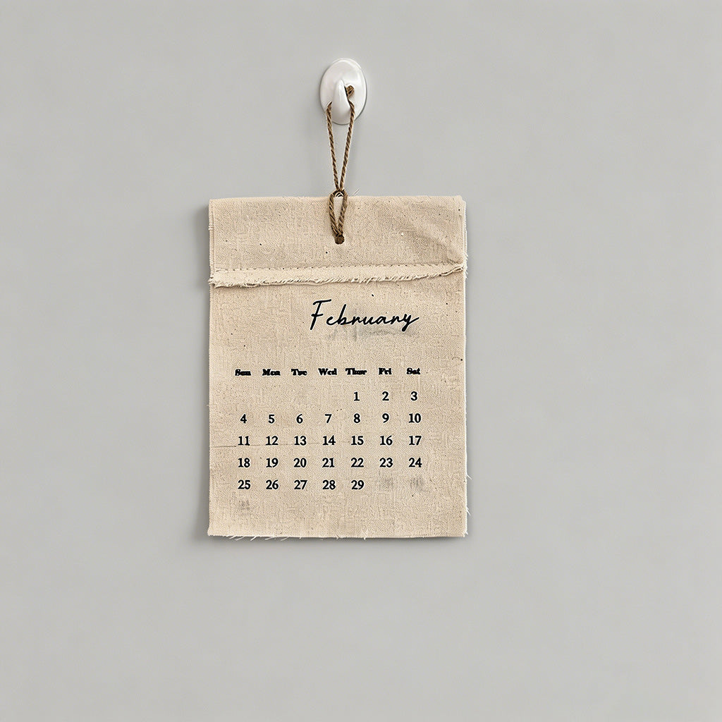 Linen Fabric Calendar - Shopdayla Wholesale - #1298