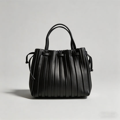 Vintage Pleated Drawstring Buc - Shopdayla Wholesale - #1362