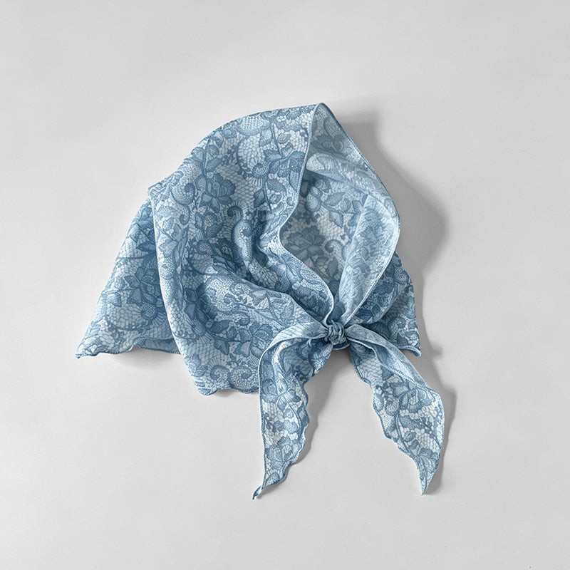 Simple Floral Chiffon Triangle - Shopdayla Wholesale - #6226
