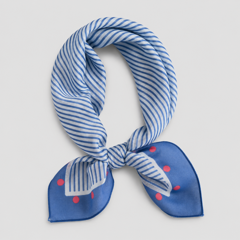 Simple Polka‑Dots Square Scarf - Shopdayla Wholesale - #9234