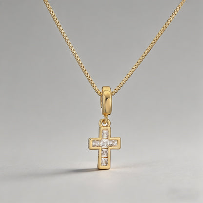 Heart Lock&Cross Pendant Neckl - Shopdayla Wholesale - #3042