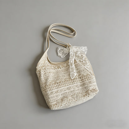 Lace Mesh Underarm Tote Bag - Shopdayla Wholesale - #7506