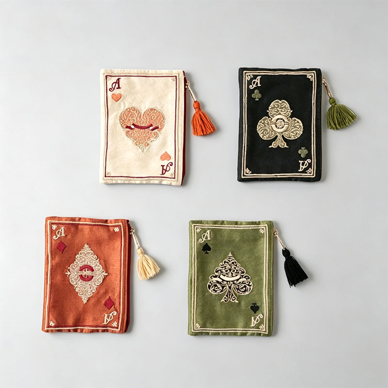 Poker Embroidery Tassel Cosmet - Shopdayla Wholesale - #0834