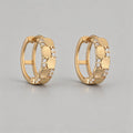 Checkerboard CZ Huggie Hoop Ea - Shopdayla Wholesale - #2594