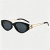 Black Frame / Gold Temples / Gray Lenses / One Size