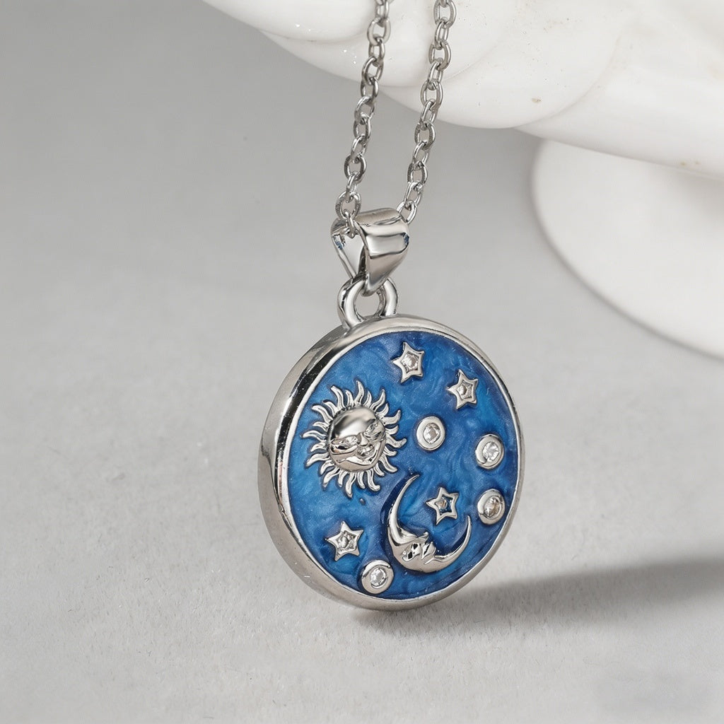 Celestial Sun Moon Star Enamel - Shopdayla Wholesale - #5250