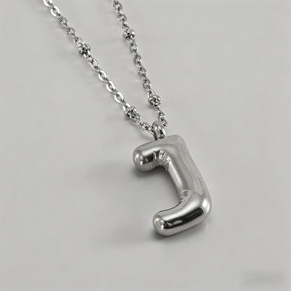 3D Bubble Letter Initial Neckl - Shopdayla Wholesale - #0370