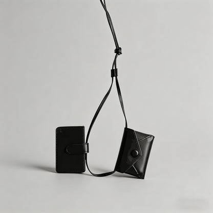 Minimalist Dual-Pouch Genuine - Shopdayla Wholesale - #7602