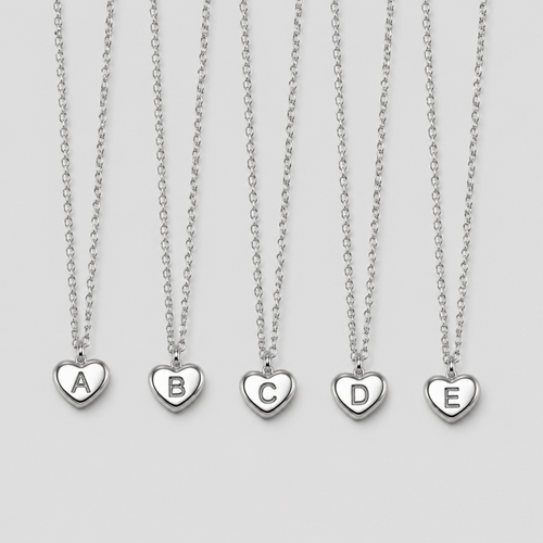 26 Letters Heart Initial Neckl - Shopdayla Wholesale - #7090