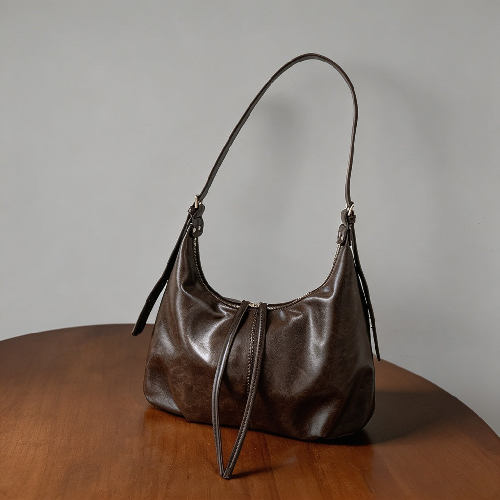 Brown Hobo Shoulder Bag - Shopdayla Wholesale - #4914