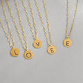 Letter Disc Pendant Necklace - Shopdayla Wholesale - #4450