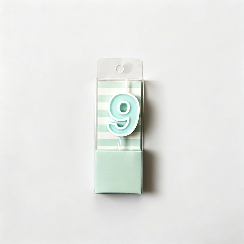 0-9 Pastel Candy-Colored Number Birthday Candles