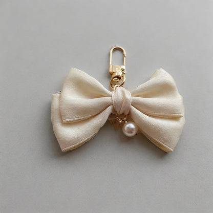 Pink Bow & Pearl Heart Bag Cha - Shopdayla Wholesale - #2818