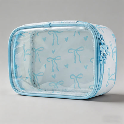 Bow Print Clear Travel Bag - Shopdayla Wholesale - #4866